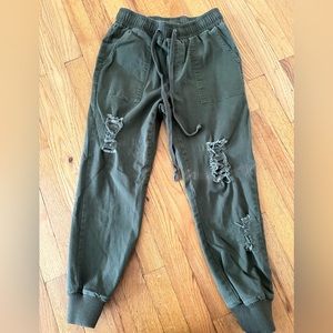White Birch army green cargo pants
